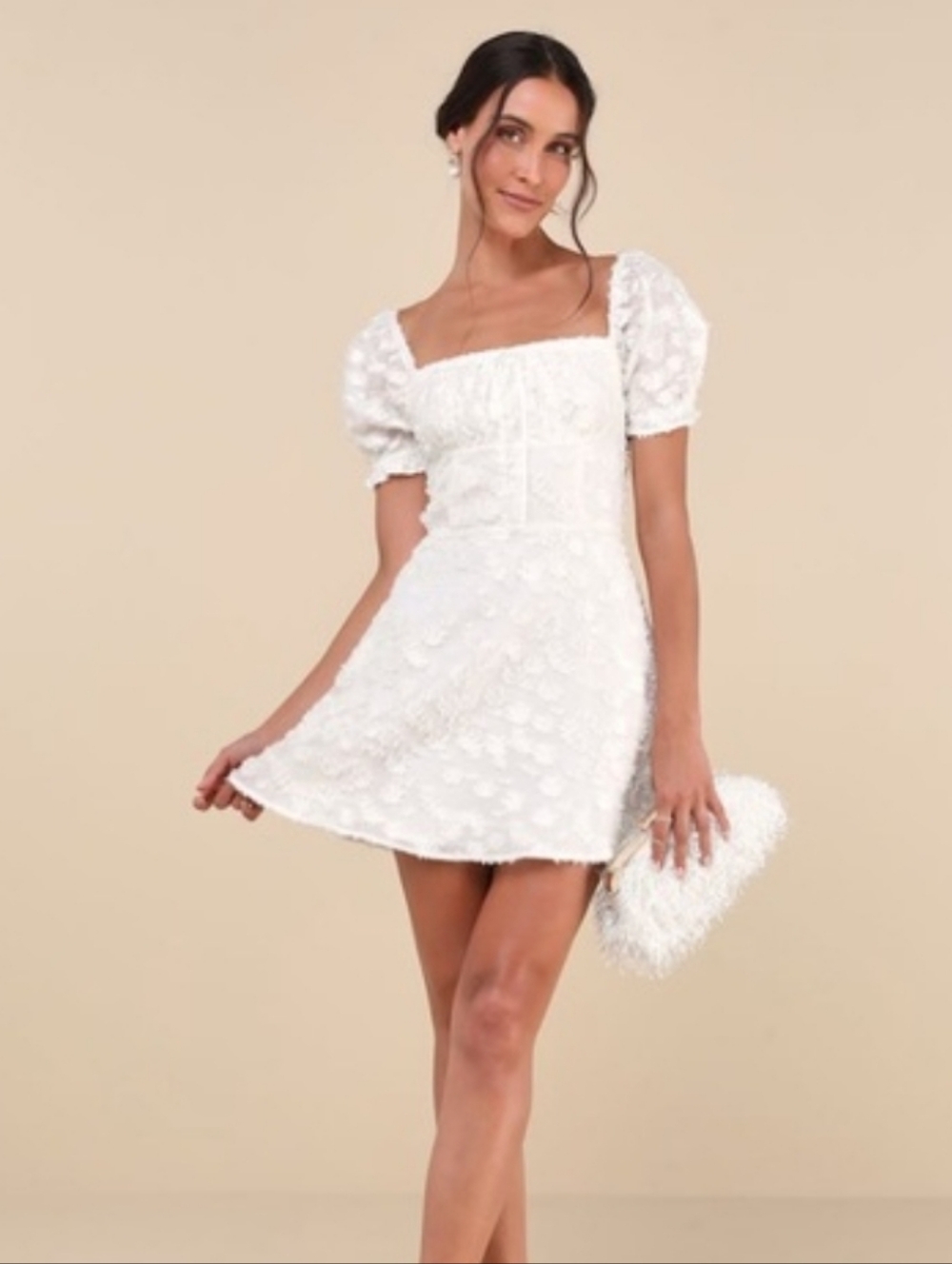 Lulus Floral Motiff Babydoll Dress Size L